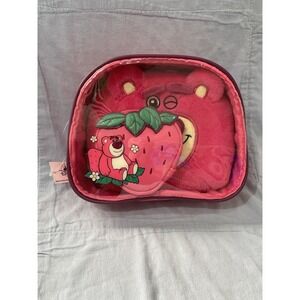 NEW Walt Disney Parks Pixar Toy Story 3 Lotso 3-Piece Makeup Travel Cosmetic Bag